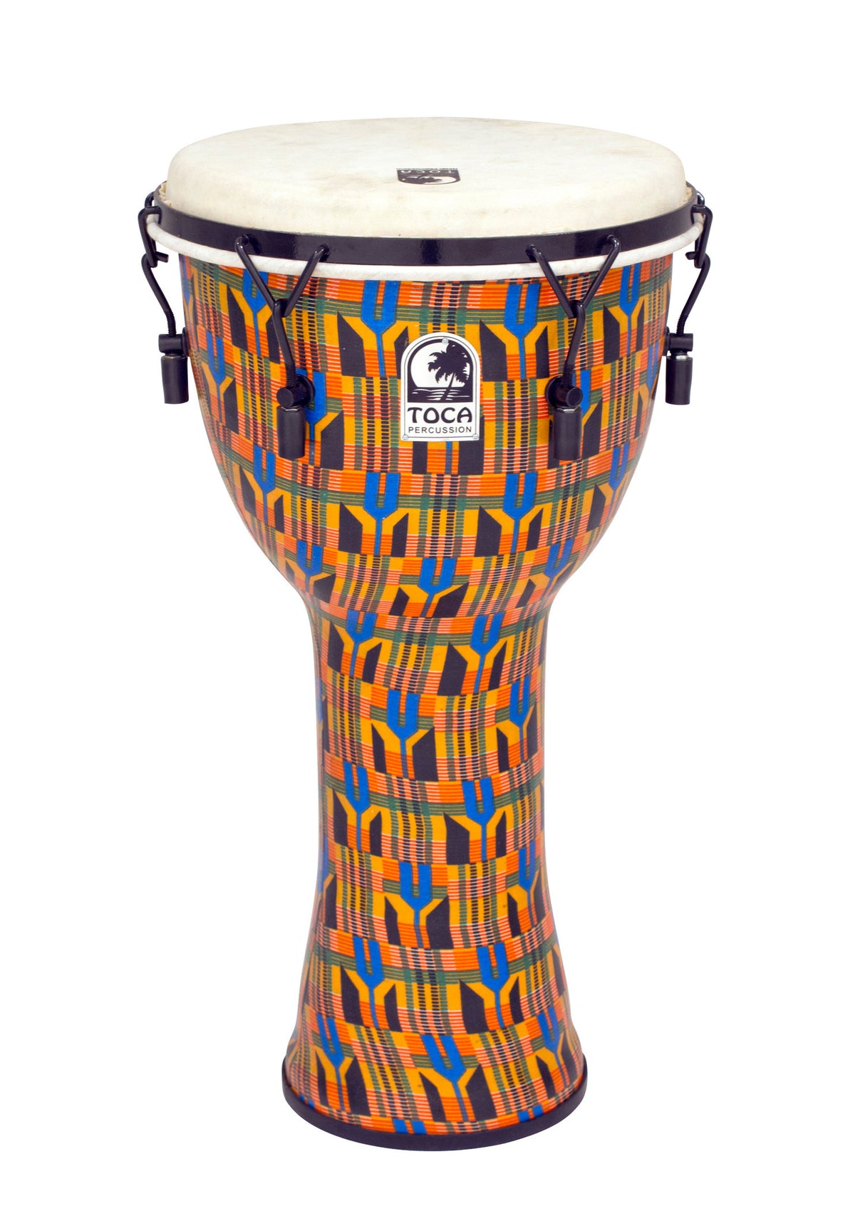 Toca Djembe Freestyle mekaniskt stämd - Kente-tyg (SFDMX-12K)