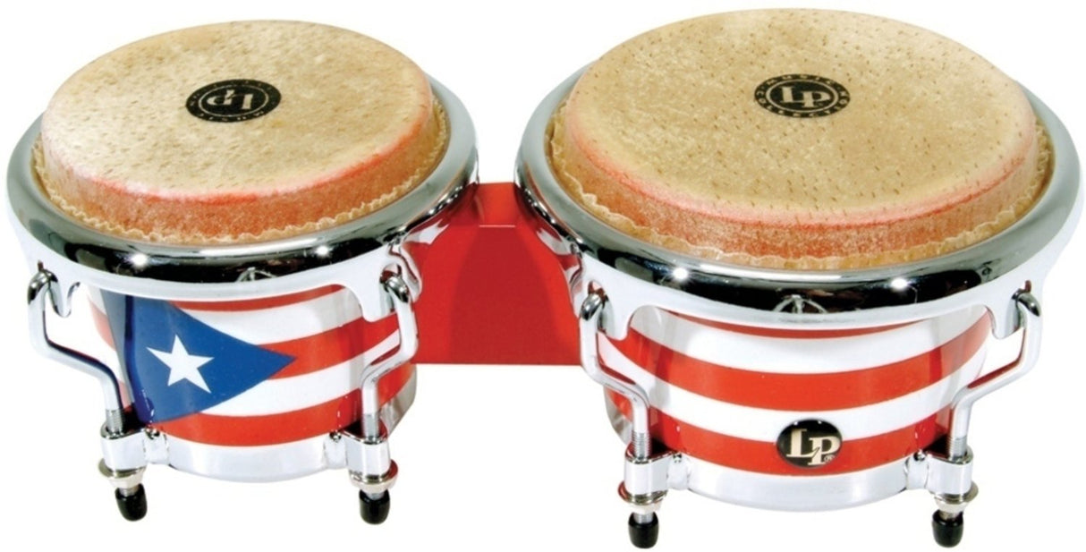Latin Percussion bongo Mini Tunable – Puerto Rican Flag (LPM199-PR)