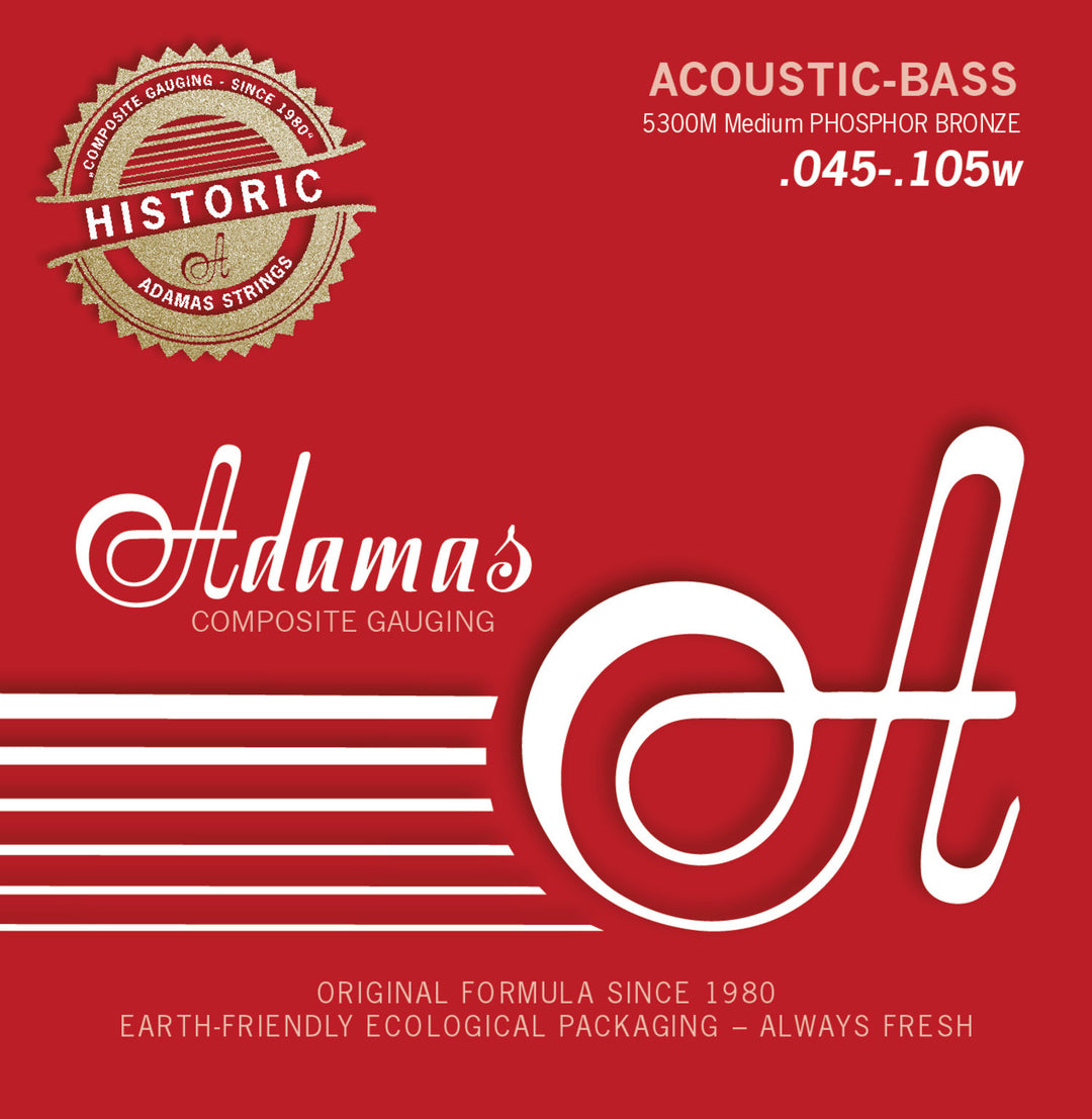 Adamas Strängar för akustisk bas Phosphor Bronze - Set 4-string med (5300M)