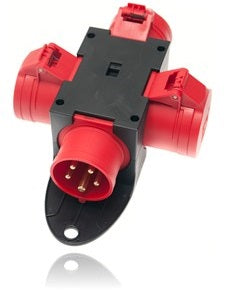 CEE Fördelar 16A 1x5P -> 3x5P