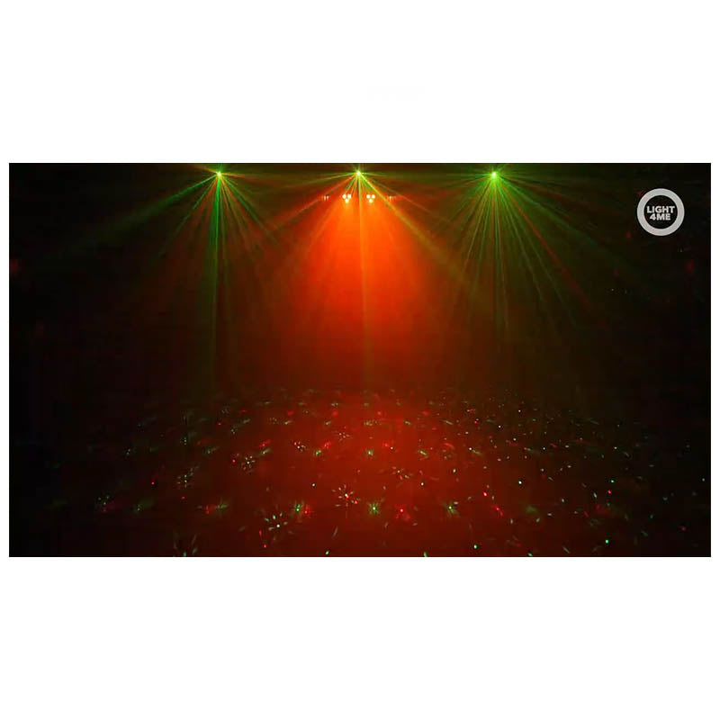 LIGHT4ME T-BAR LED PAR DERBY LASER diskoteklys multieffektsæt