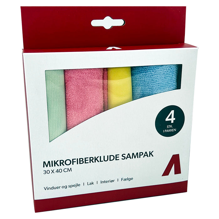 Mikrofiberduk multipack, 4-pack