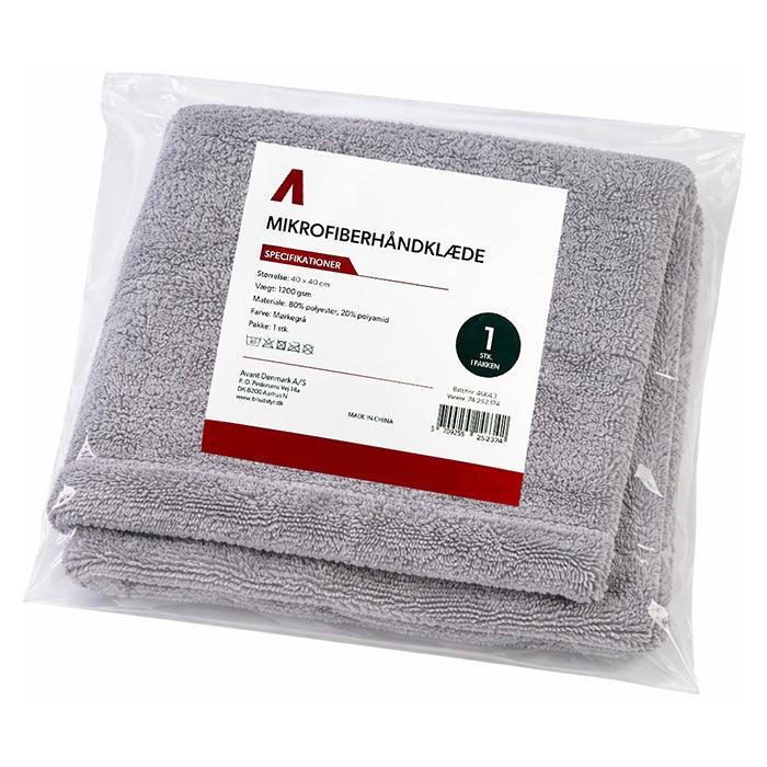 Mikrofiberhandduk, 40x40cm, 1200gsm