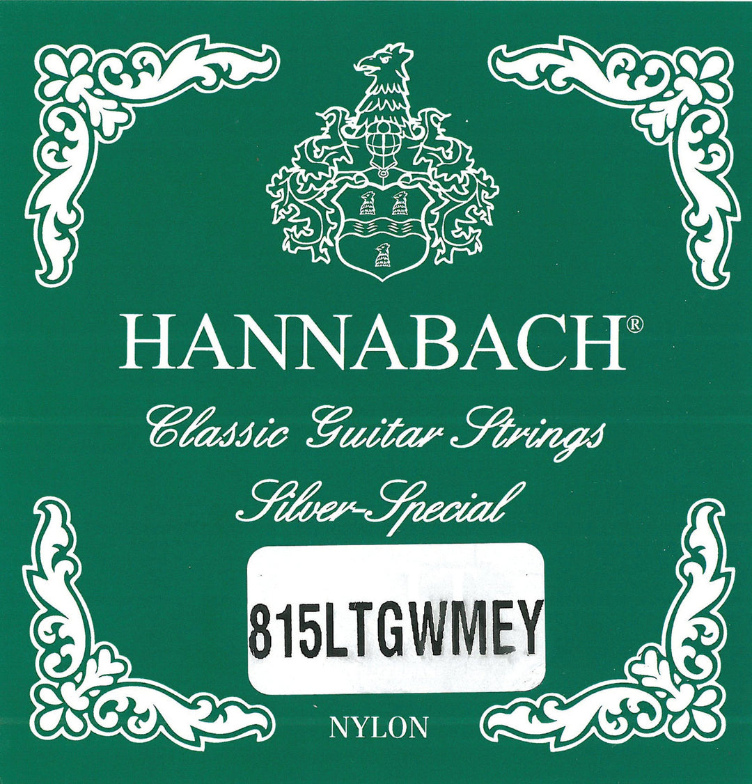 Hannabach Strängar för klassisk gitarr Serie 815 Low tension Silver special - låg spänning (815LTGWMEY)