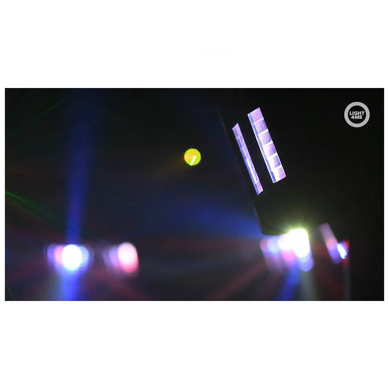 LIGHT4ME T-BAR LED PAR DERBY LASER diskoteklys multieffektsæt
