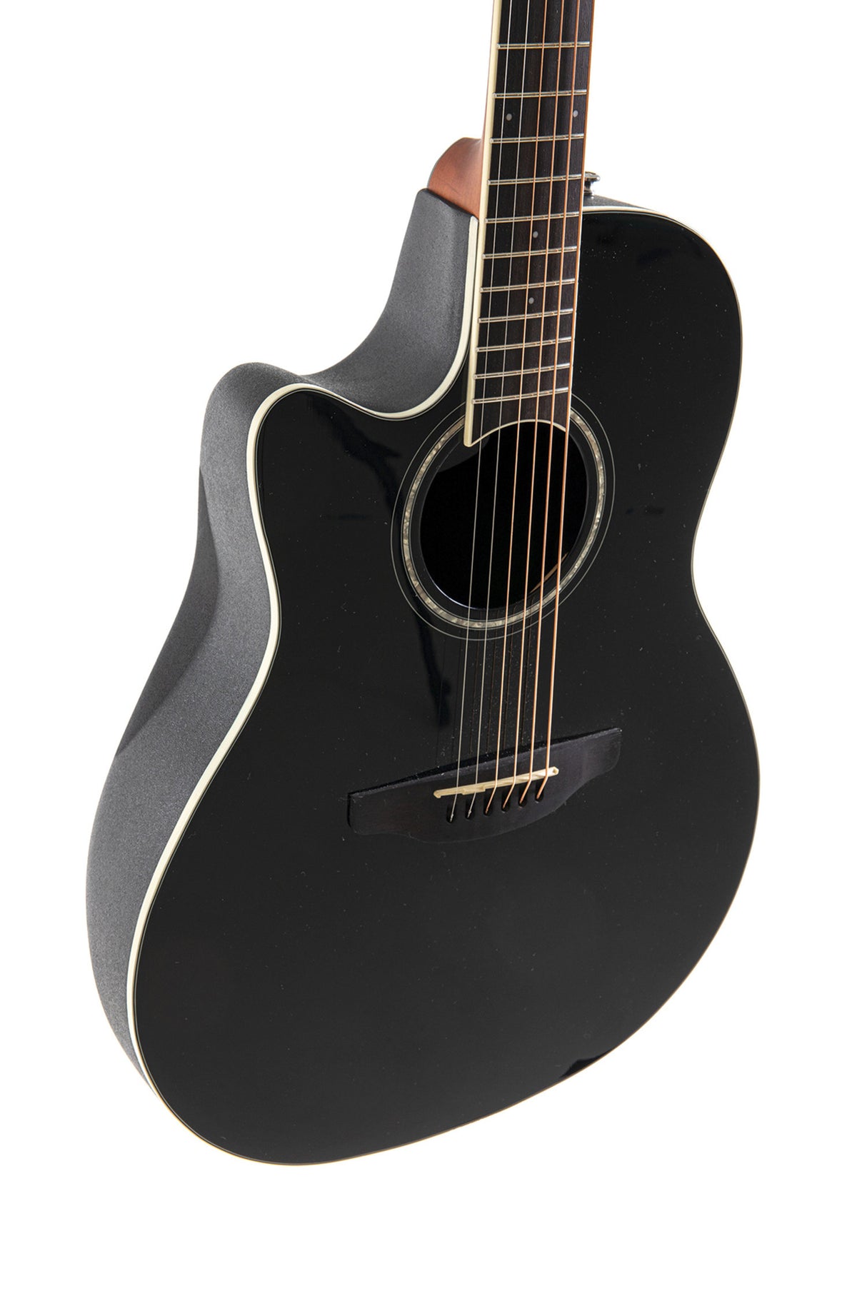 Ovation E-akustisk Gitarrer Celebrity CS Standard Mid Cutaway - Svart (CS24L-5G-G)
