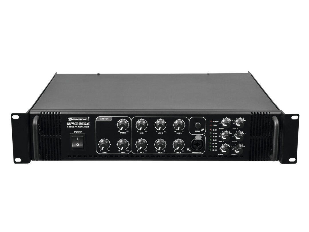 OMNITRONIC MPVZ-250.6 PA-mixningsförstärkare
