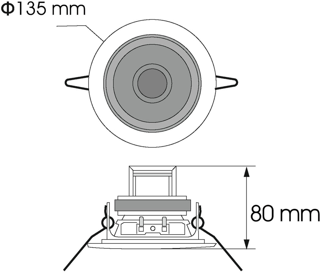 OMNITRONIC CS-4S takhögtalare svart