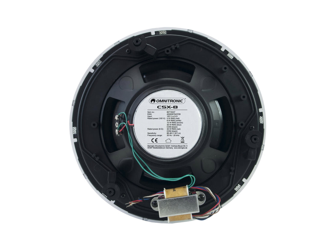 OMNITRONIC CSX-8 takhögtalare vit