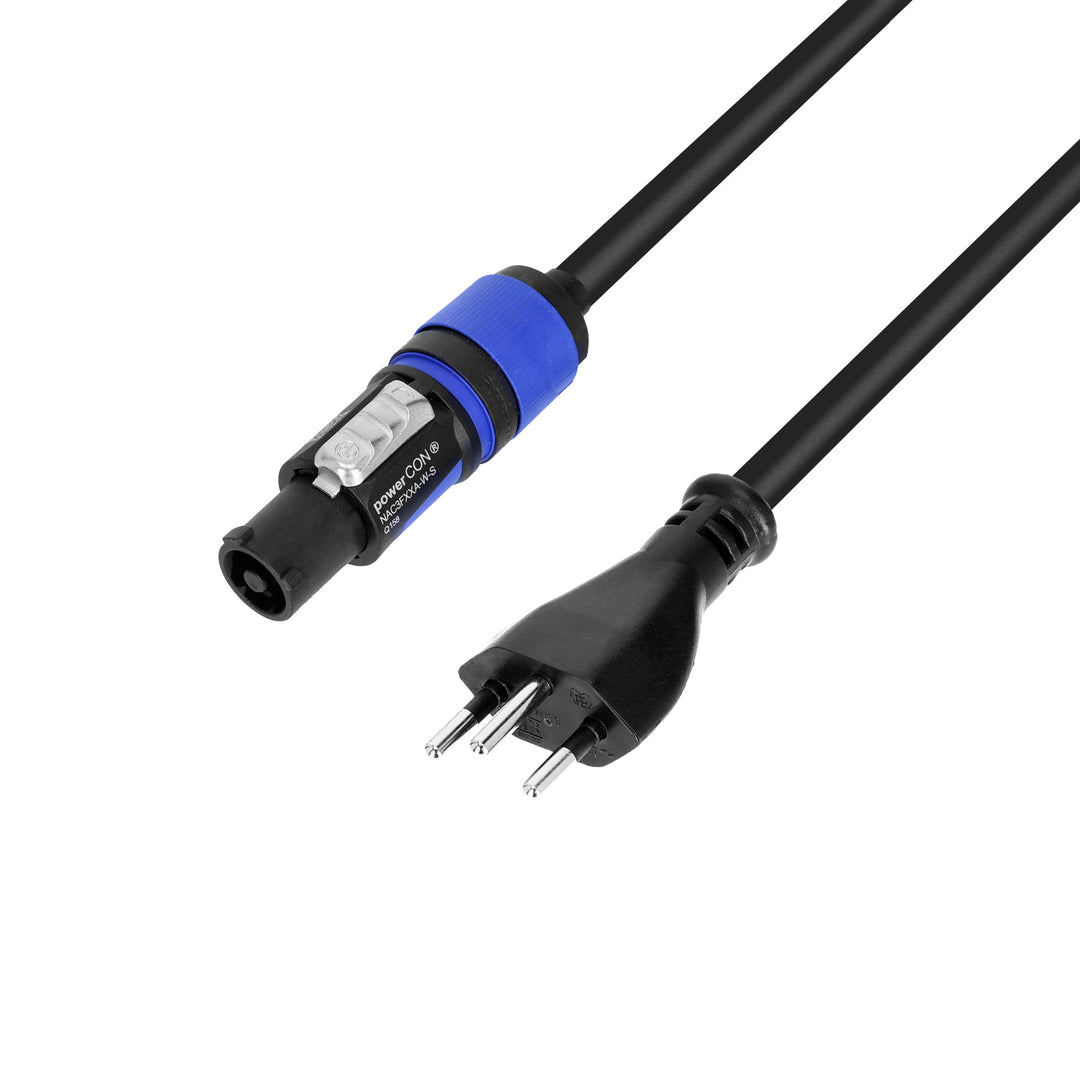 Adam Hall Cables 5 STAR PCON 0150 CH - Strömkabel | Neutrik powerCON® x SEV M12 | 1,5 m