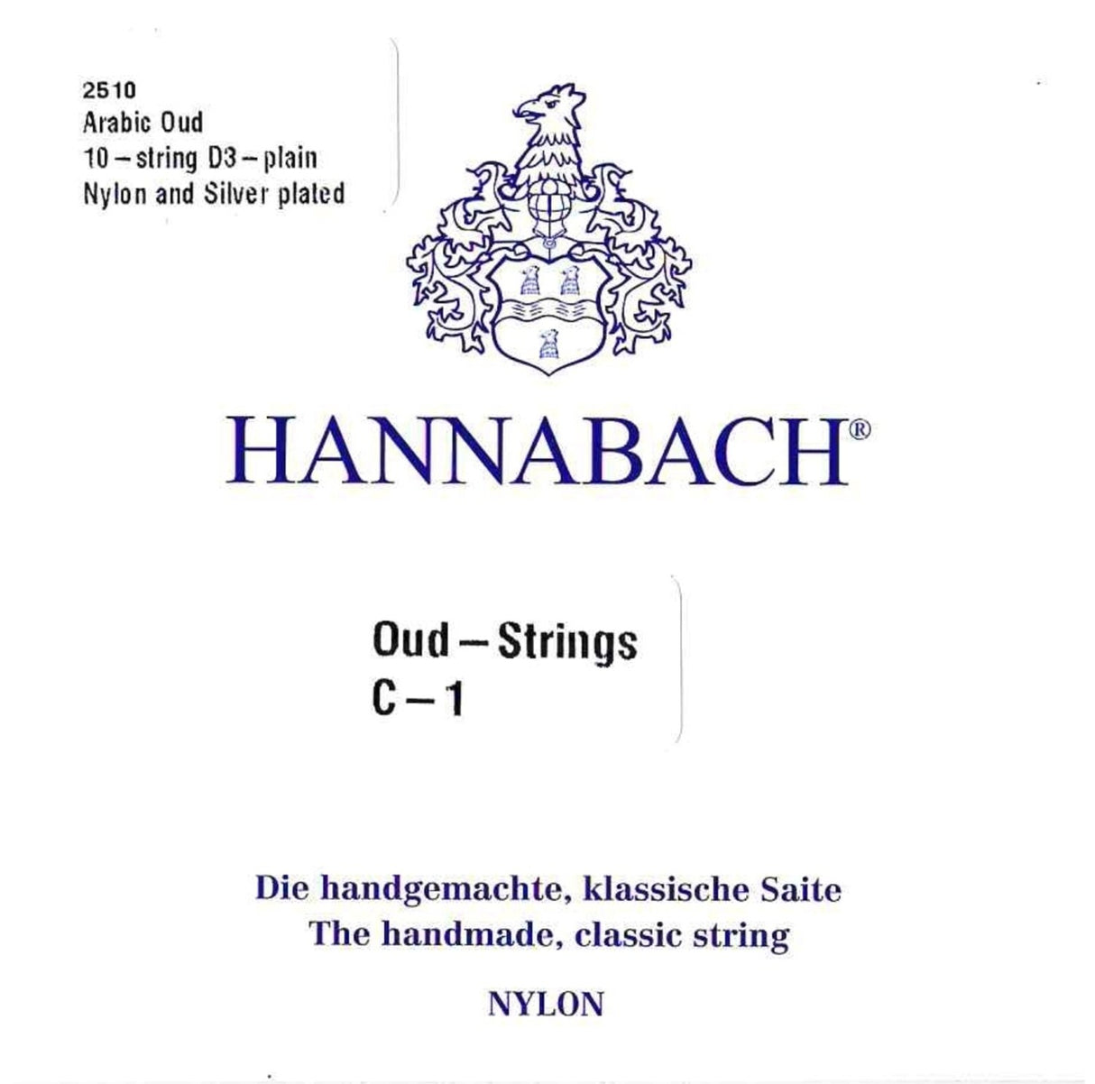 Hannabach Oud-strängar Arabic Aoud Nylon - 10-strängar (2510)