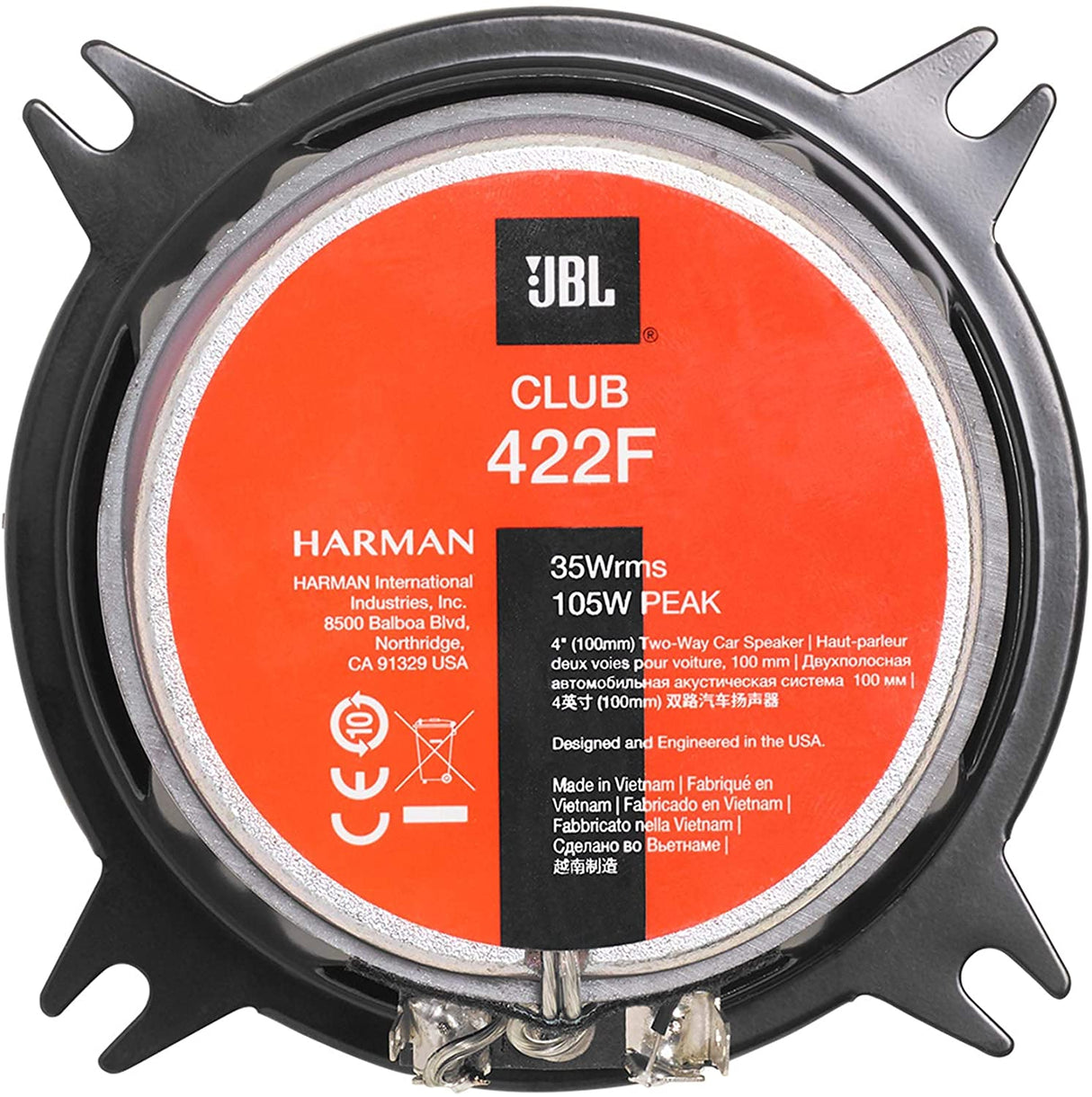 JBL CLUB 422F bilhögtalarset (10 cm, 4")
