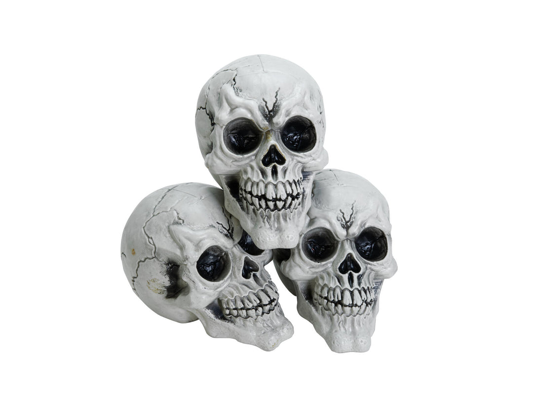 Halloween-kranier i sort og hvid, 3 stk.