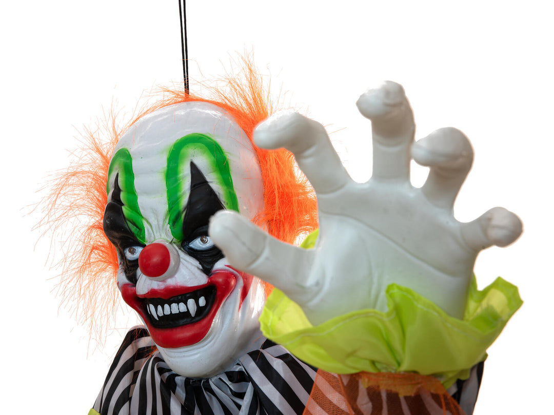Halloween-figur klovnen Curby, animeret, 155 cm
