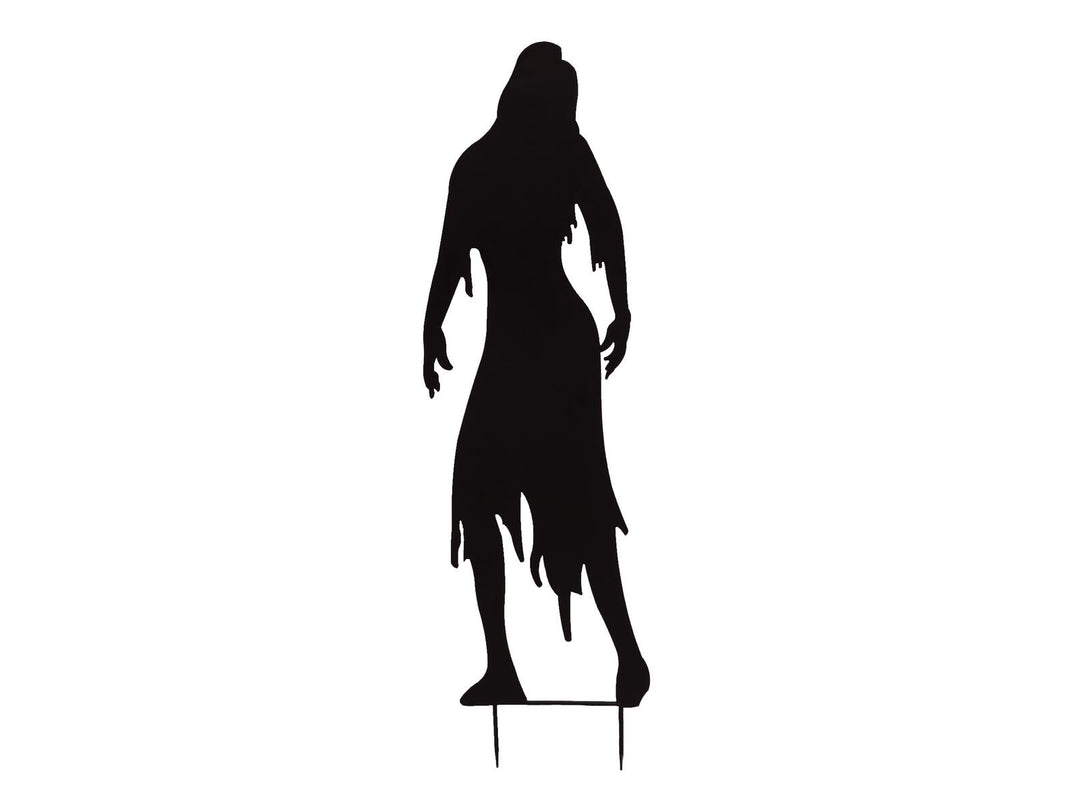 Metalsilhuet zombiekvinde, 135 cm