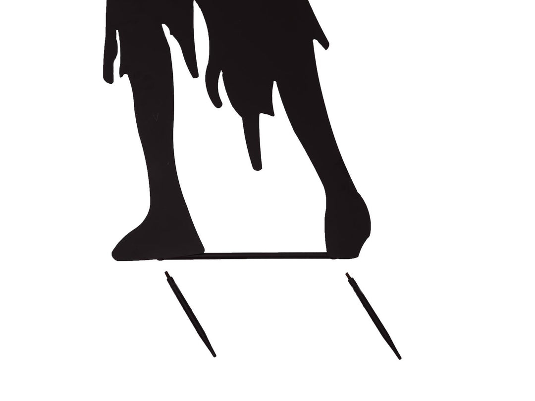 Metalsilhuet zombiekvinde, 135 cm