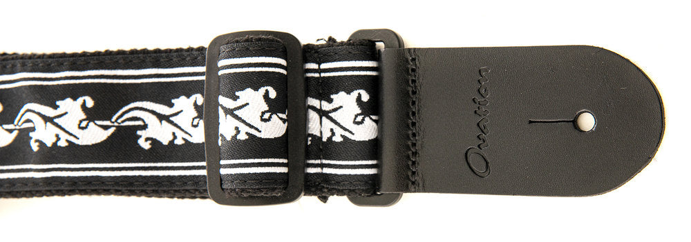 Ovation Signature gitarrrem i nylon, Leaf, White/Black