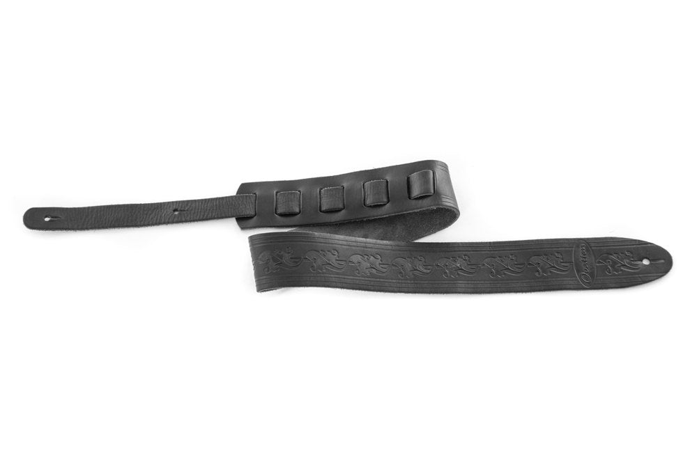 Ovation Premium gitarrrem i läder, Leaf, Black