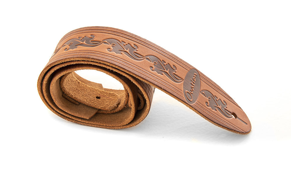 Ovation Premium gitarrrem i läder, Leaf, Wet Sand