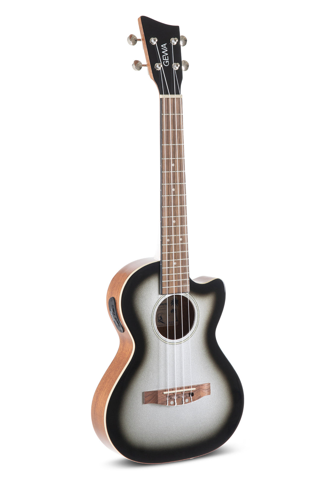 GEWA Tenor E-akustisk Ukulele Manoa Roadie - E-A tenor (Silverskugga)