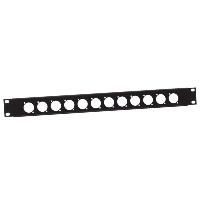 Adam Hall 872213 U-formad rackpanel 1 enhet för 12 chassier av D-typ