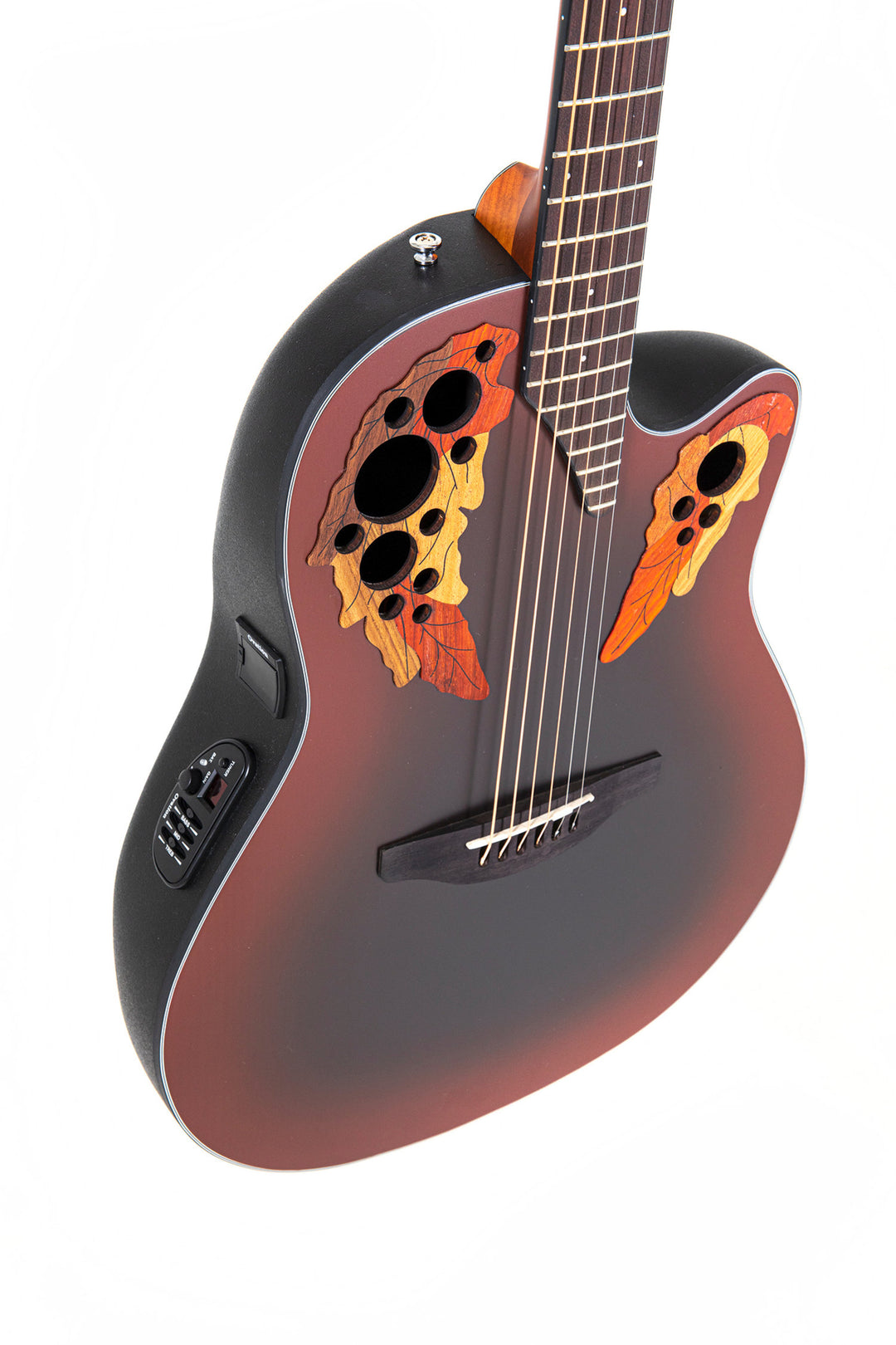 Ovation E-akustisk Gitarrer Celebrity Elite Mid Cutaway - Omvänd röd burst (CE44-RRB-G)