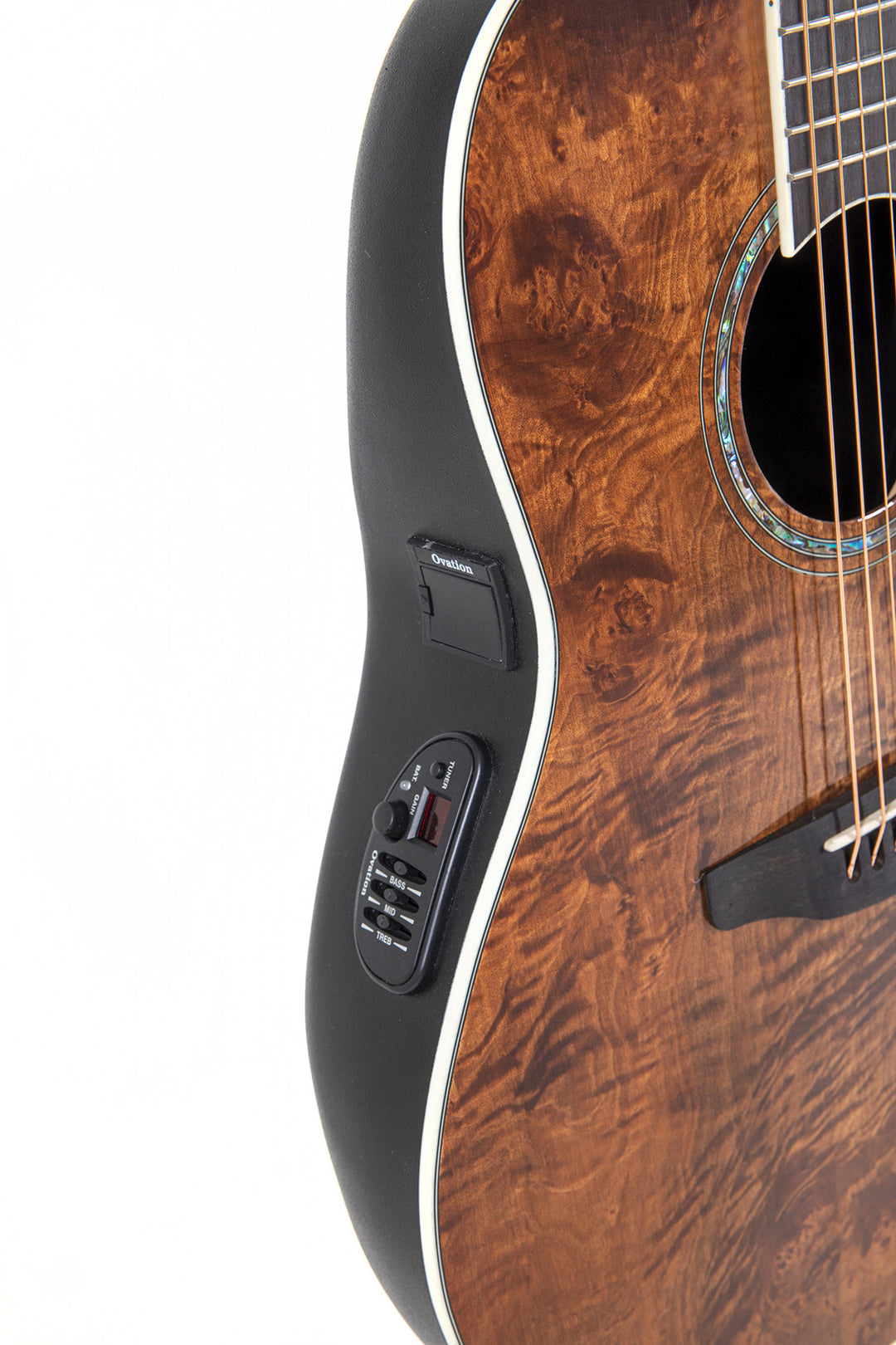 Ovation E-akustisk Gitarrer Celebrity Standard Plus Mid Cutaway - Nutmeg Burled Maple (CS24P-NBM-G)