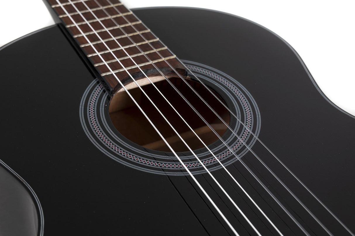 GEWA klassisk gitarr Student svart - 3/4-storlek svart