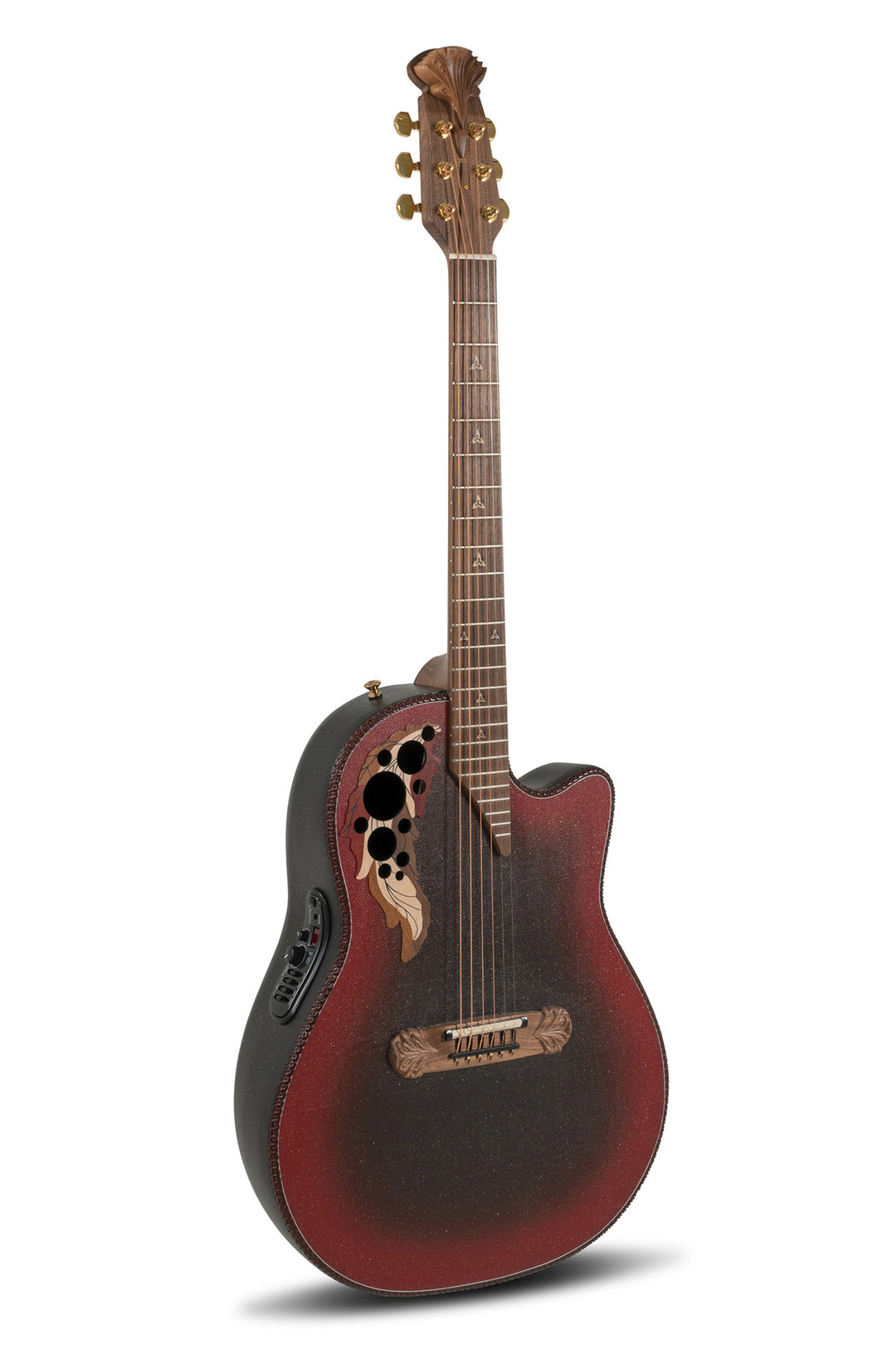 Adamas E-akustiska Gitarrer 2087GT Deep Contour Cutaway - omvänd röd burst (2087GT-2-G)