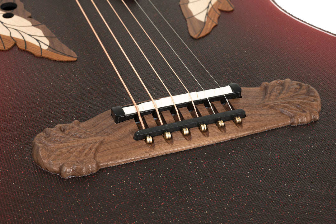 Adamas E-akustiska Gitarrer 1687GT Deep Non-Cutaway - omvänd röd burst (1687GT-2-G)