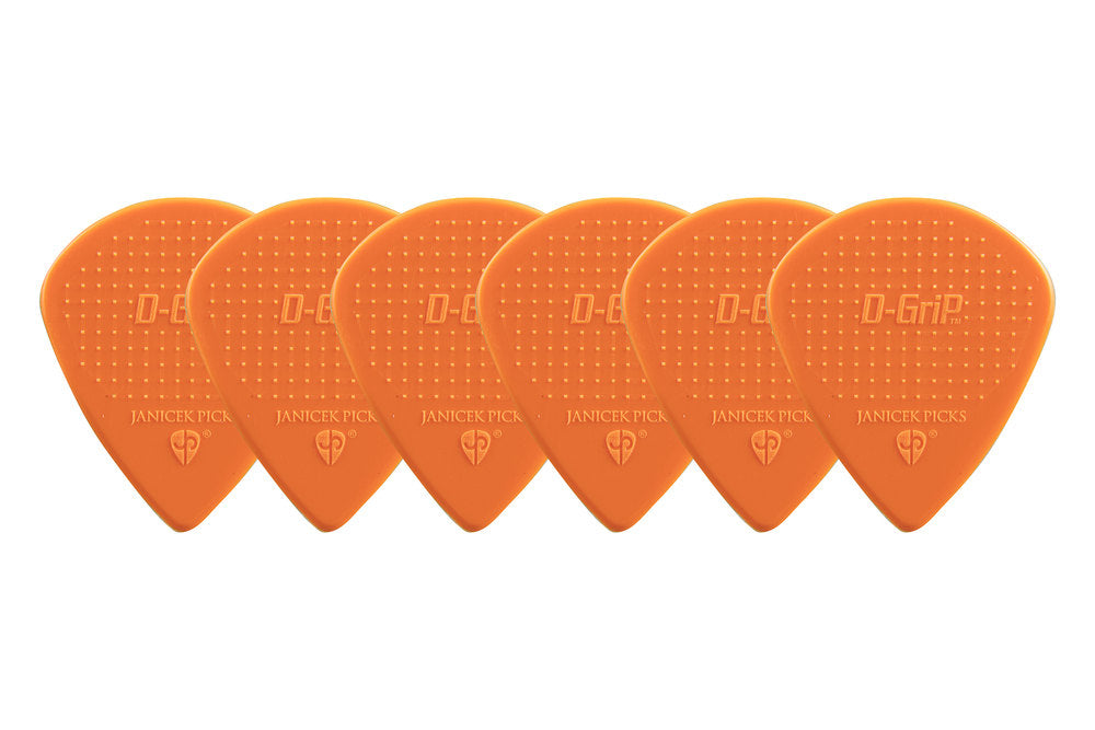 D-Grip Janicek Jazz B plektrum, 1,00 mm, orange, 6 st.