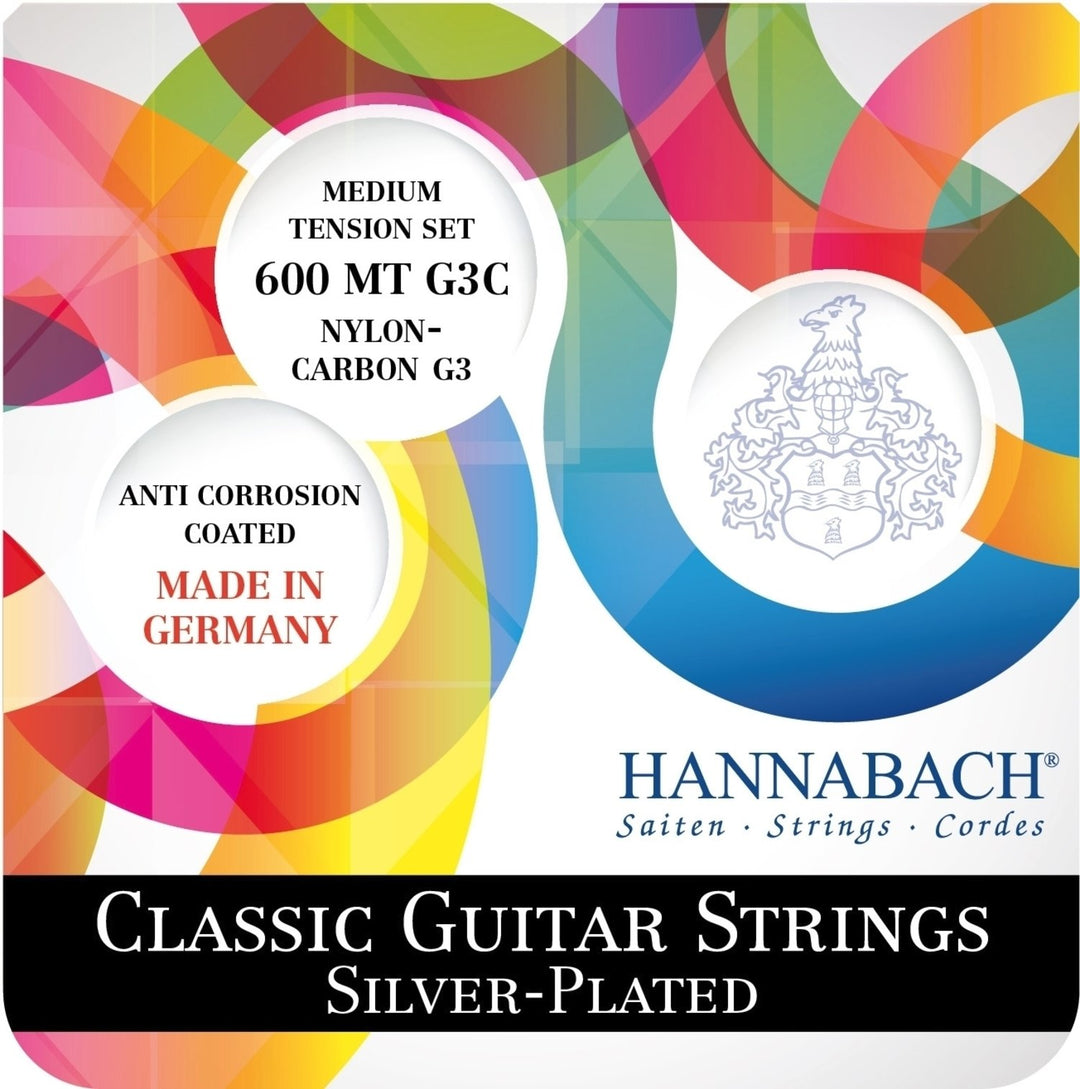 Hannabach strängar för klassisk gitarr 600 G3C G3 CARBON - set (600 MTG3C)