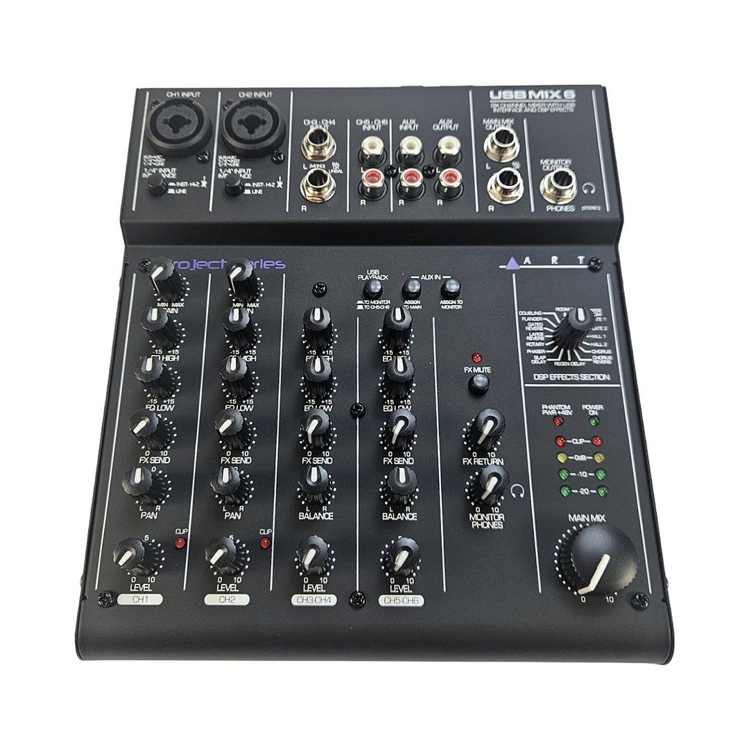 ART Mixer 6 kanaler med USB-interface
