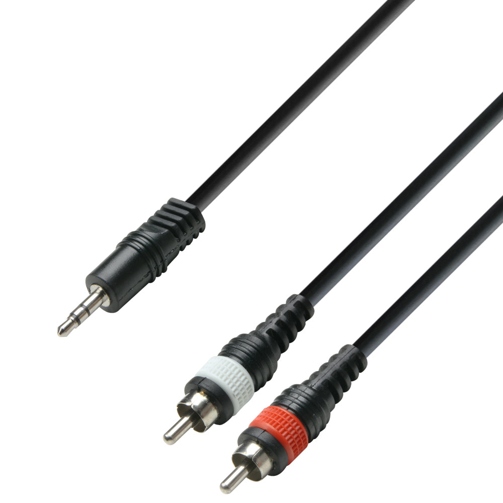 Adapterkabel 3,5 mm Jack Stereo för 2 x RCA Phono