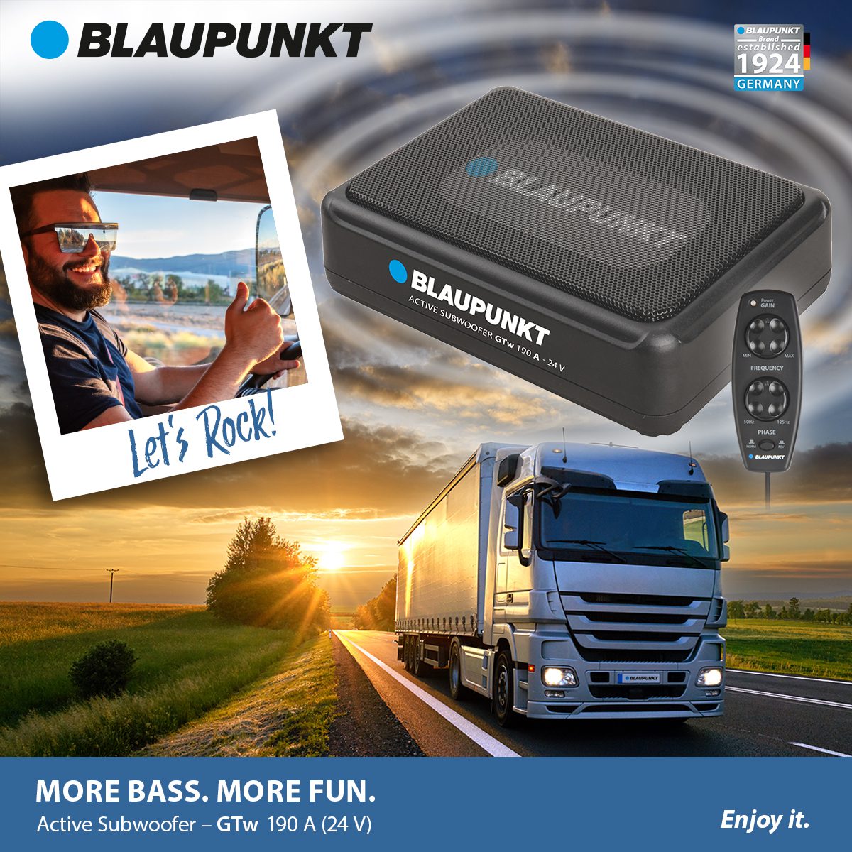 Blaupunkt GTW 190 A-24 Active Subwoofer (24 Volt)