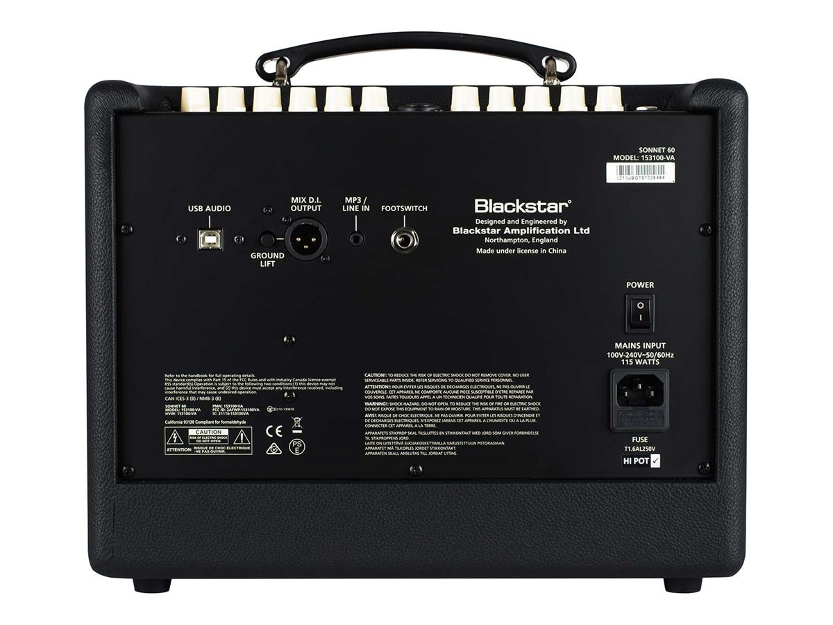 Blackstar Sonnet 60 akustisk gitarrförstärkare (svart)