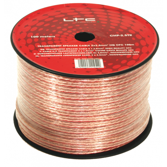 TRANSPARENT HÖGTALARKABEL 2 X 2,5MM²