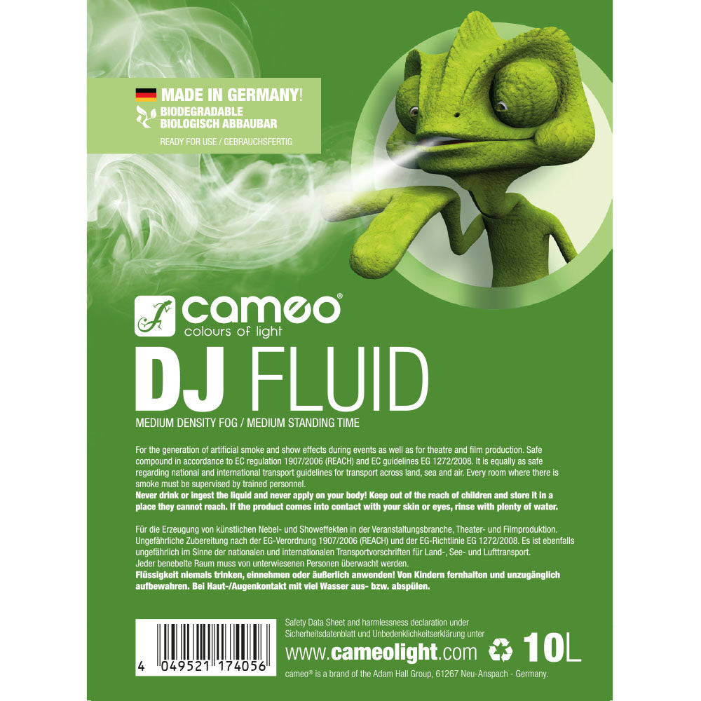Cameo DJ FLUID 10 L - Rökvätska med medelhög densitet och medellång hängtid 10 L
