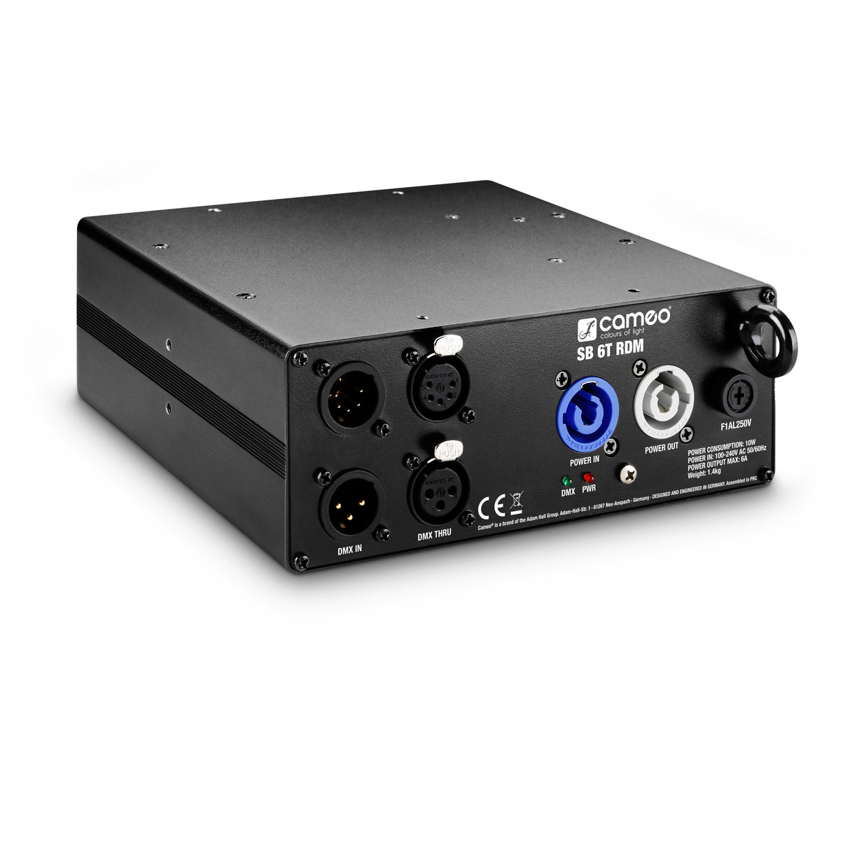 Cameo SB 6 T RDM - 6-utgångars DMX/RDM-splitter/booster med 3- och 5-poliga kontakter