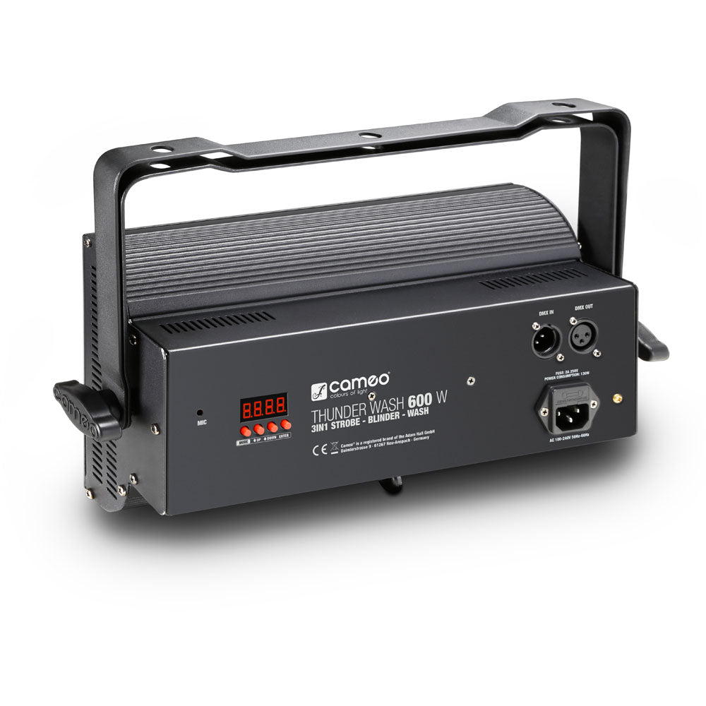 Cameo THUNDER® WASH 600 W - 3-i-1 strobe-, blinder- och wash-ljus 648 x 0,2 W vitt ljus