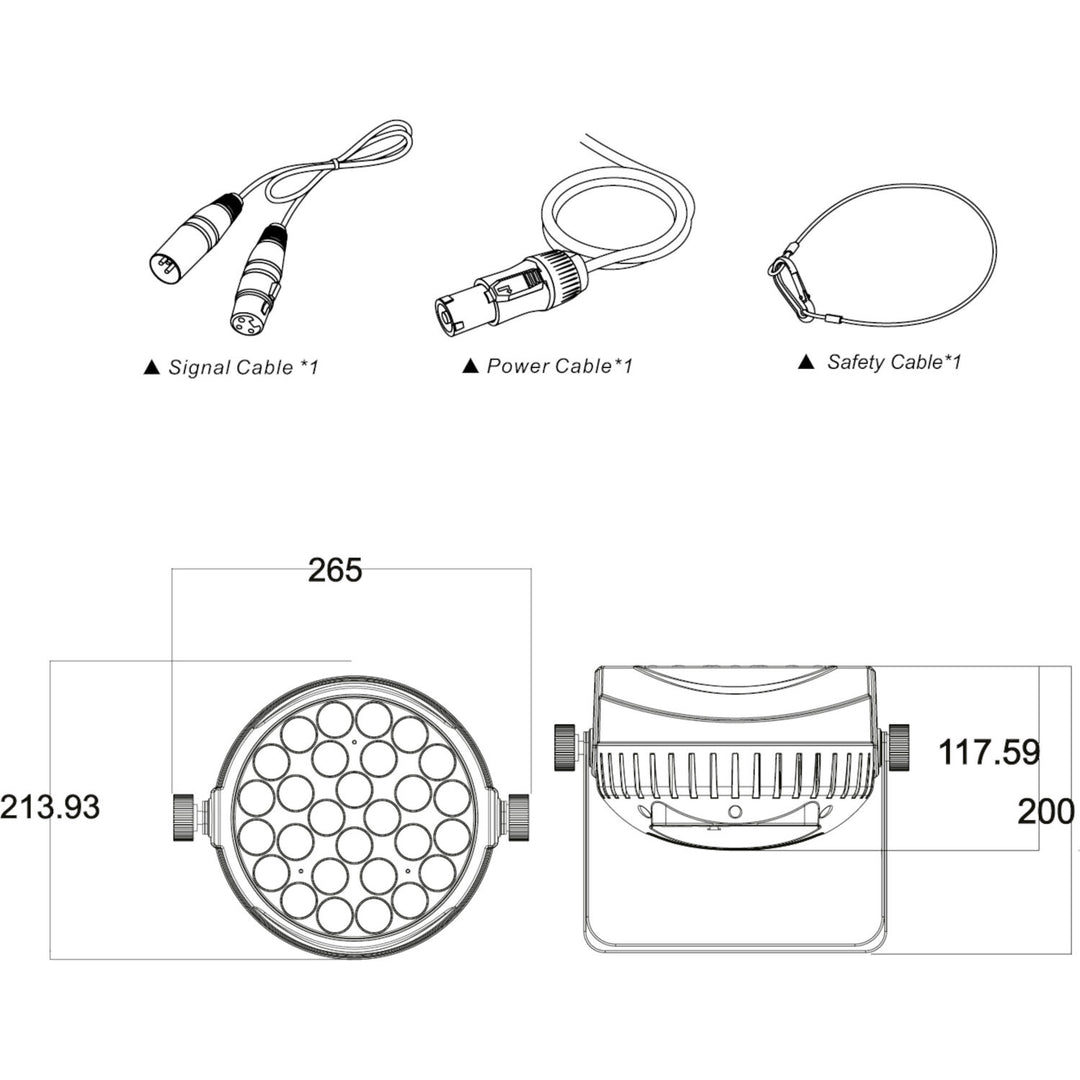 AFX RGBW LED-par med Zoom (28x10W)