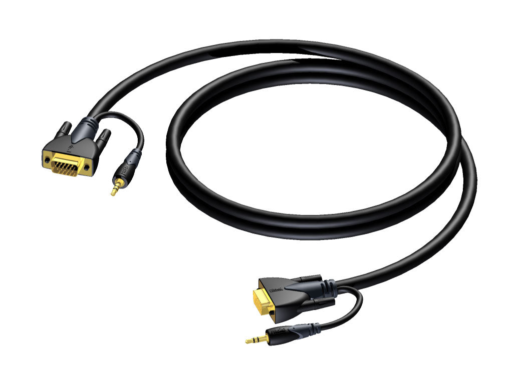 ProCab SVGA hane > SVGA hane & Stereo Audio Jack 1,5 m