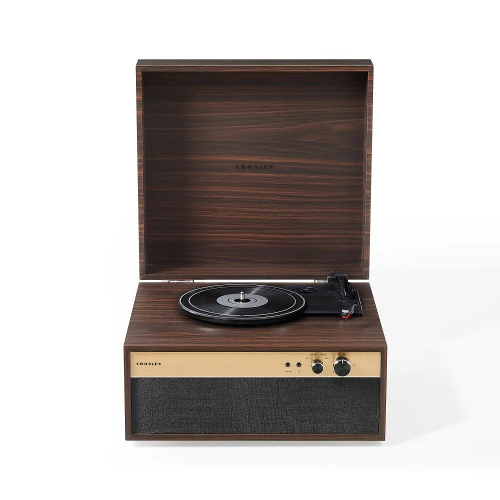 Crosley Jasper retro-skivspelare, valnöt