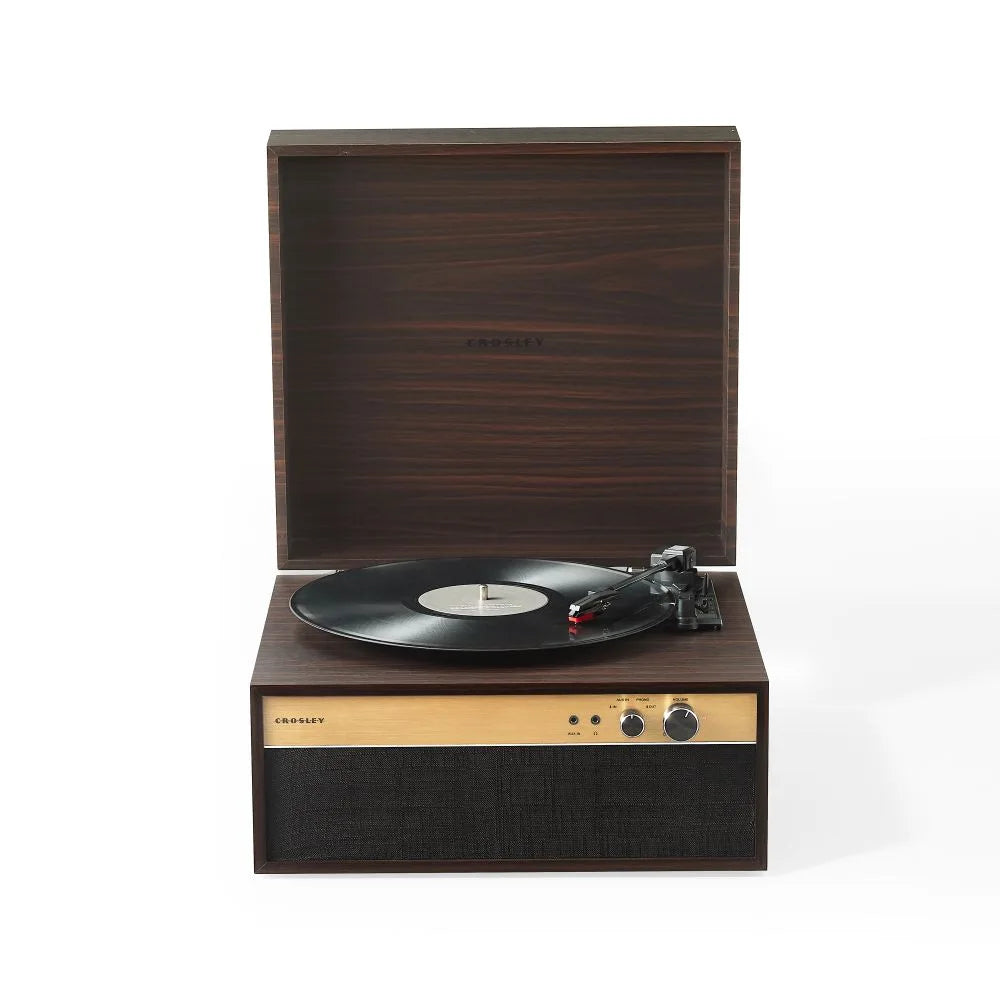 Crosley Jasper retro-skivspelare, valnöt