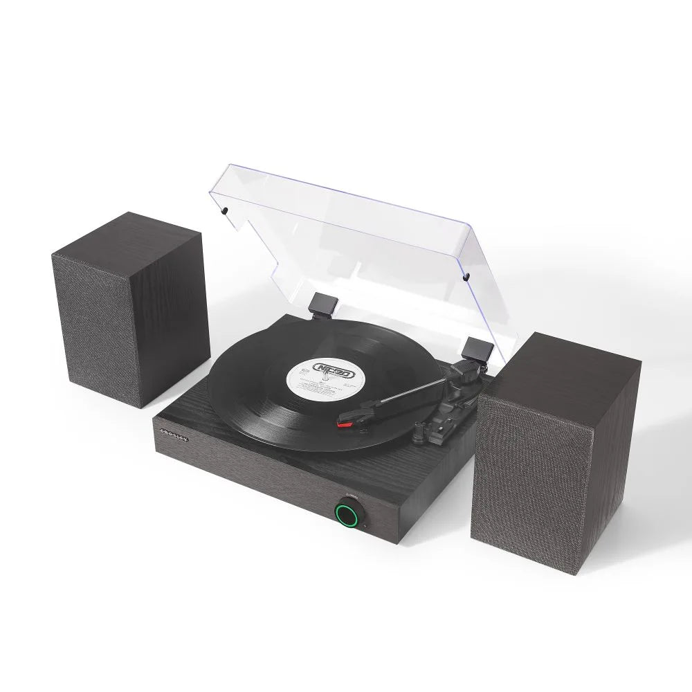 Crosley Zane skivspelare med högtalare, svart