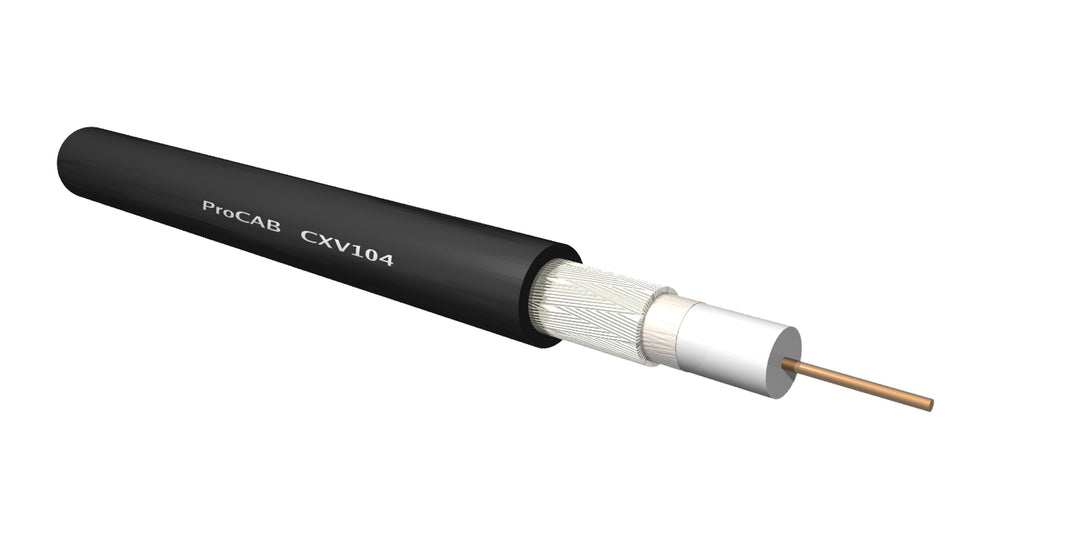 ProCab videokoaxialkabel 75 Ohm 4 mm, rulle 100 m