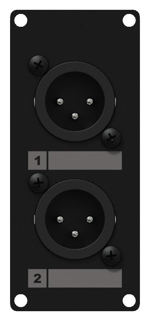 Caymon CASY126 1 plats, platta 2 x XLR han > 3-pin
