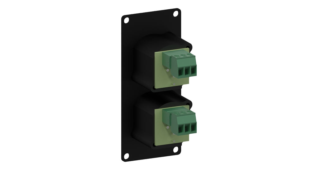 Caymon CASY126 1 plats, platta 2 x XLR han > 3-pin
