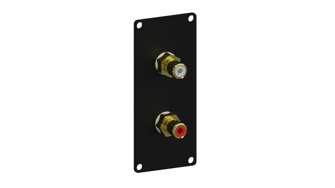 Caymon CASY131 1 plats, platta 2 x RCA genomföring