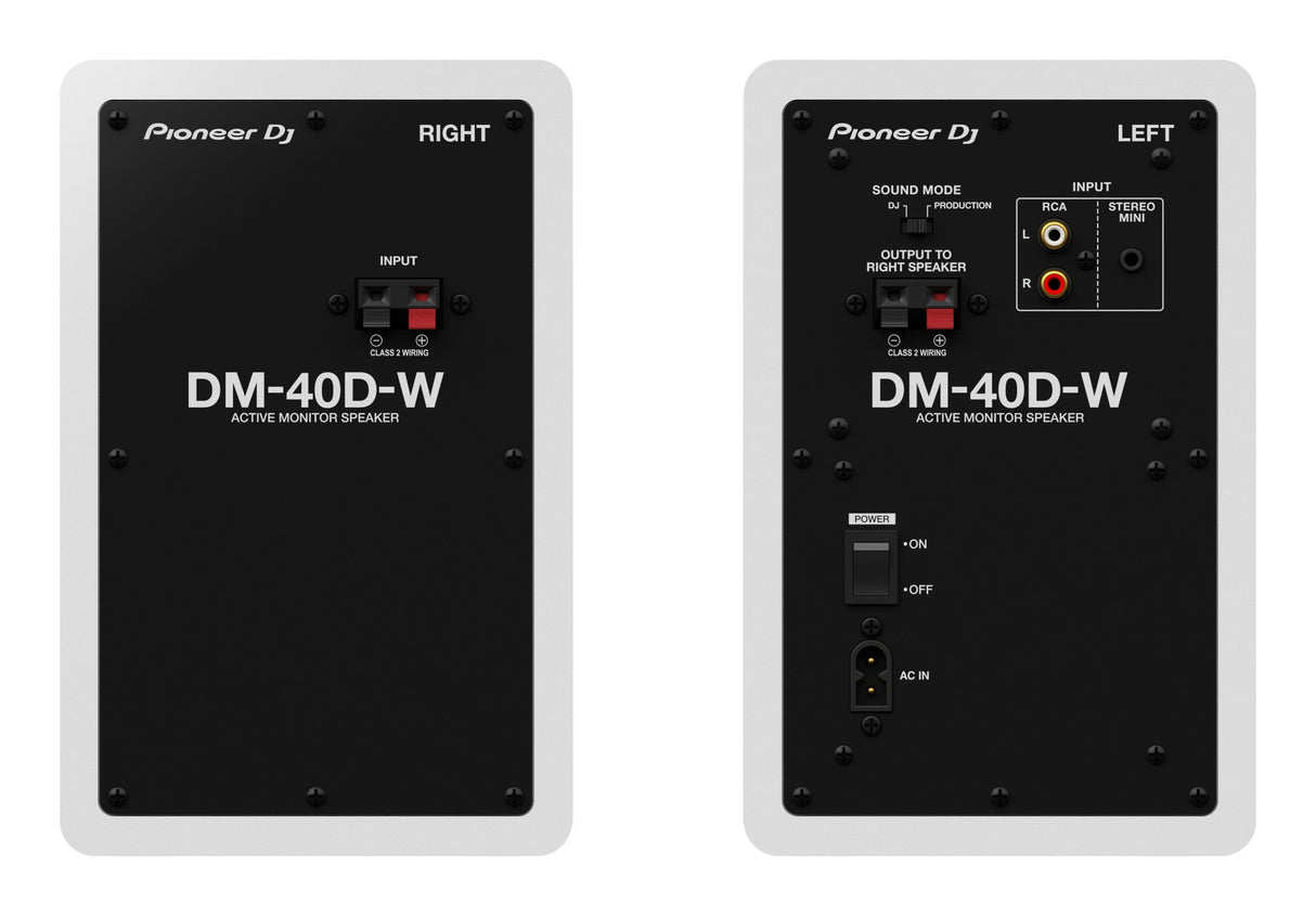 Pioneer DJ DM-40D-W Active Studio Monitors (Vit)